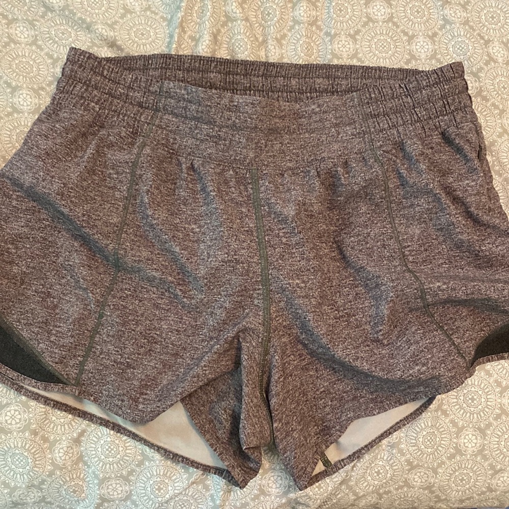 lululemon athletica Hotty Hot 4” Heathered Gray Athletic Shorts